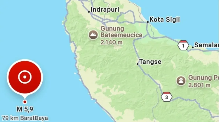 Gempa M5,7 Guncang Calang Aceh Jaya, BMKG Pastikan Tidak Berpotensi Tsunami