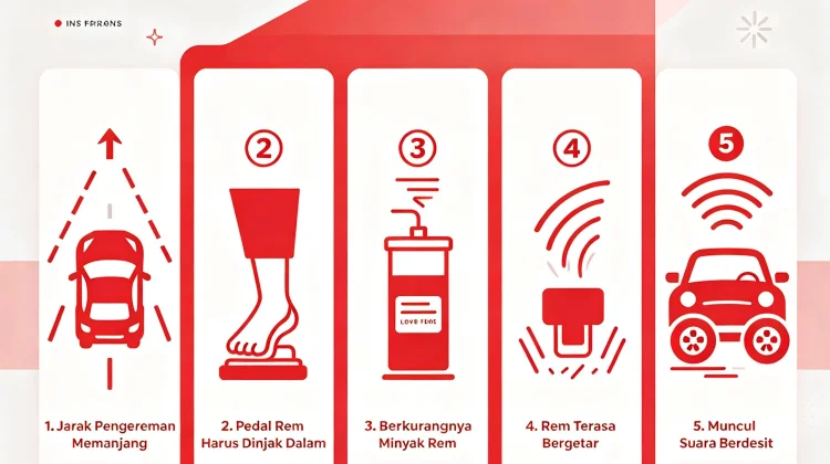 Berikut 5 Ciri-Ciri Rem Mobil Sudah Habis