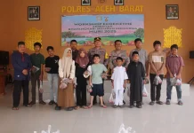 Sambut Meugang, Polres Aceh Barat Berbagi Daging