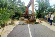 PUPR Aceh Barat Tangani Darurat Jembatan Gunong Panyang Dirusak Banjir