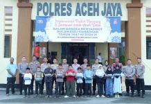 Polres Aceh Jaya Santuni Anak Yatim