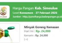 Harga Pangan Simeulue Relatif Stabil Akhir Februari