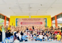 Dharma Wanita Aceh Barat Salurkan Bansos ke Panti SOS Gampong Aneuk Meulaboh