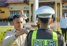Bupati Safaruddin Inspektur Apel Operasi Ketupat 2026 di Mapolres Abdya