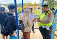Polres Simeulue Monitoring Keberangkatan Arus Balik KMP Teluk Sinabang