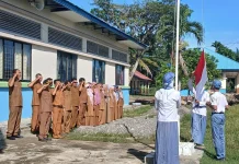 SMAN Bunga Bangsa Nagan Raya  Perdana Upacara Pasca Libur Lebaran Idul Fitri