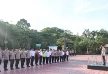 Polres Nagan Raya Gelar Apel dan Halalbihalal
