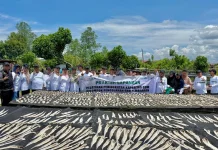 Pelaku UMKM Binaan Bank Aceh Syariah Meulaboh Tinjau Produksi Ikan Asin