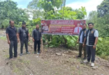 Satreskrim Polres Aceh Barat Pasang Spanduk Edukasi Cegah Karhutla