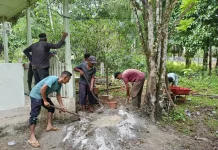 Menghindari Puting Beliung Warga Potong Kayu Tidak Produktif