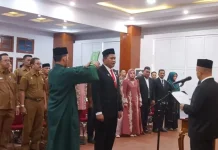 Bupati Aceh Jaya Lantik Masri sebagai Sekda Definitif