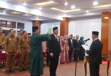 Bupati Safwandi Lantik Masri sebagai Sekda Definitif Aceh Jaya
