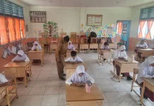 Asesmen Akhir Sekolah Hari Pertama di SDN 16 Meulaboh Berjalan Lancar