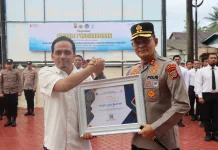 KPPN Tapaktuan Beri Penghargaan IKPA Sempurna kepada Polres Aceh Selatan