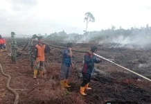 Karhutla Aceh Barat Mulai Terkendali, Tim Gabungan Lakukan Pendinginan