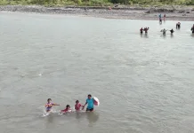 Jembatan Ambruk, Murid SDN Alu Lhok Arungi Sungai demi Sekolah
