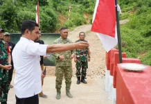 Dandim Abdya Resmikan Dua Jembatan Aramco di Kecamatan Jeumpa dan Tangan-Tangan