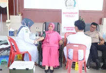 Sambut Hari Bhayangkara Polres Aceh Jaya Gelar Donor Darah