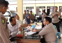 Polres Aceh Barat Gelar Donor Darah HUT Bhayangkara ke-80