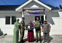 Denpom IM/2 Meulaboh Serahkan Rumah Hasil Bedah Rumah Peringati HUT POMAD ke-80