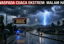 Waspada! Cuaca Ekstrem Berpotensi Terjadi saat Malam Hari