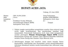 Aceh Jaya Usulkan Lima Lokasi Wilayah Pertambangan Rakyat
