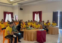 Nobar Bersama Warga, Polres Nagan Raya Perkuat Pesan Kamtibmas