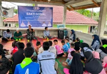 Mahasiswa HMTI-UTU Gelar Baksos dan Edukasi Pentingnya Pengawasan Anak di Canggai