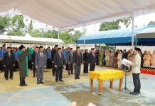 Bupati Aceh Barat Lantik 13 Pejabat saat Berkantor Sehari di Kecamatan Kaway XVI