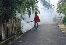 Cegah DBD di Masyarakat Dinas Kesehatan Aceh Barat Daya Lakukan Fogging