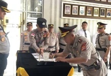 Polres Simeulue Gelar Serah Terima Jabatan Wakapolres dan Kabag Log