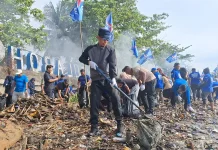 Kolaborasi Pemda, Partai Demokrat dan Sekolah, Bersihkan Pantai Kasih Meulaboh