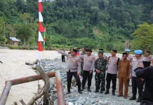 Kapolres Aceh Barat AKBP Agus Sulistianto, mendampingi jajaran Polda Aceh