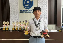 Putra Abdya, M. Ihsan Yazid Wahyudi Raih  Penghargaan Robotik Nasional