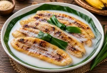 Resep Pisang Gapit Tradisional, Perpaduan Pisang Bakar dan Kuah Santan yang Lezat