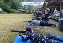 Kapolres Simeulue Pimpin Latihan Menembak Bersama Forkopimda