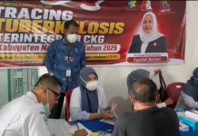 Dinkes Nagan Raya Tracing TB Terintegrasi CKG di Kecamatan Darul Makmur