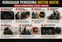 Kebiasaan Pengguna Motor Matik Bikin Komponen Cepat Rusak