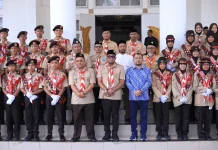 Wabup Raja Sayang Lepas Kontingen Pramuka