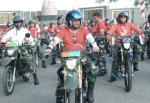 Personel Korem 012 TU beserta Disjan Konvoi Merah Putih dan Pembersihan Area Makam