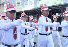 Gerak Jalan Meriahkan HUT ke-81 RI di Aceh Barat