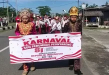Siswa SDN Perumnas Peunyareng dan TK STTU Alpen Turut Semarakkan Sambut HUT RI