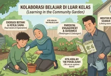 Anak Belajar, Orang Tua Ikut Jadi Teman Sekolah