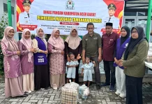 Dinas Pangan Salurkan 35 Paket Makanan Bergizi Balita di Kecamatan Mereubo