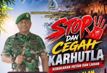 Danrem 012/Teuku Umar Serukan Gerakan “Stop dan Cegah Karhutla”