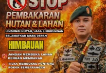 Dandim 0105/Aceh Barat Serukan 'Stop Pembakaran Hutan dan Lahan'