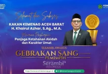 Kakankemenag Aceh Barat Khairul Azhar Raih Serambi Awards 2026