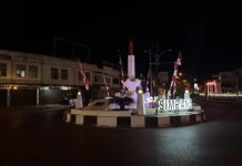 DLH Aceh Barat Berhasil Memperbaiki Kembali Air Mancur di Tugu Simpang Pelor