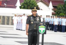 Pangdam IM Pimpin Ziarah Nasional HUT ke-81 TNI di Taman Makam Pahlawan
