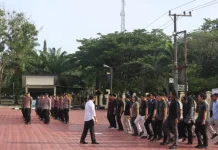 Polres Nagan Raya Tingkatkan Disiplin Personel Melalui Latihan PBB